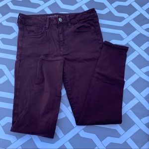 Maroon American Eagle Jeans